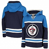 Winnipeg Jets Navy Men's Customized All Stitched Hooded Sweatshirt,baseball caps,new era cap wholesale,wholesale hats